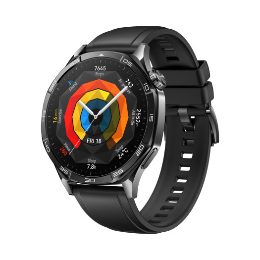 Die Huawei Watch GT 5 46 mm in Schwarz (Bild: Huawei)